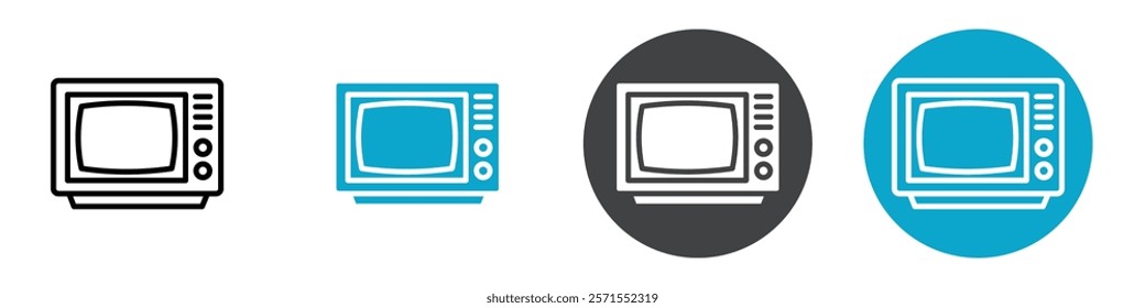 television icon Vector illustration in black