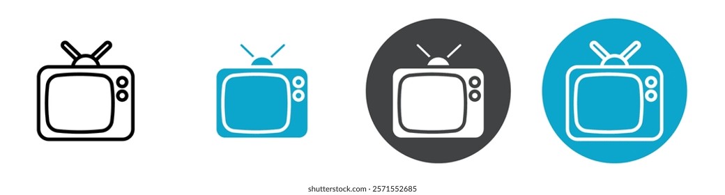 television icon Vector illustration in black