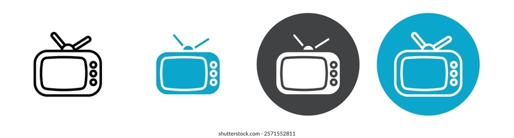 television icon Vector illustration in black