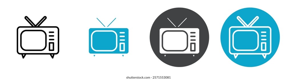 television icon Vector illustration in black