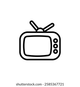 television icon Vector illustration in black