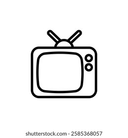 television icon Vector illustration in black