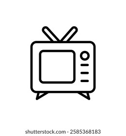 television icon Vector illustration in black