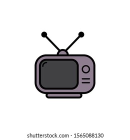 Television icon. Vector illustration can be used for topics news, channel,, entertainment, broadcast