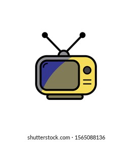 Television icon. Vector illustration can be used for topics news, channel,, entertainment, broadcast