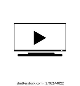 television icon vector illustration, chanel tv media lcd design monitor icon music symbol audio speaker