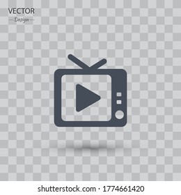 icono de televisión. Ilustración del vector EPS 10.