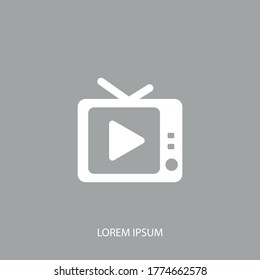 television icon. Vector illustration EPS 10.