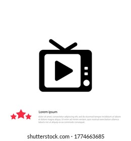 television icon. Vector illustration EPS 10.