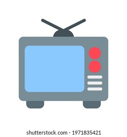 Television icon vector illustration in flat style about multimedia for any projects, use for website mobile app presentation