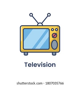 Icono de televisión Ilustración vectorial aislada en blanco