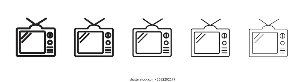 Icono de televisión Ilustración vectorial aislada