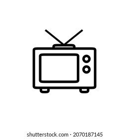 television icon vector illustration logo template for many purpose. Isolated on white background.
