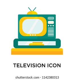 Television icon vector isolated on white background for your web and mobile app design, Television logo concept