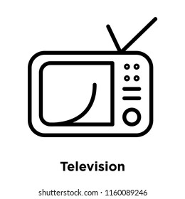 Television icon vector isolated on white background, Television transparent sign , line and outline elements in linear style
