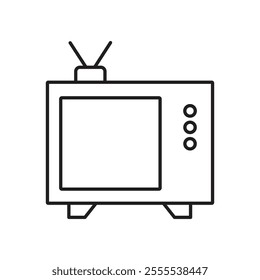 Television icon vector isolated on white background.