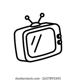 television icon vector, line style icon
