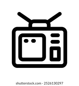 Fernsehsymbol. Vektorliniensymbol für Ihre Website, Ihr Handy, Ihre Präsentation und Ihr Logo-Design.