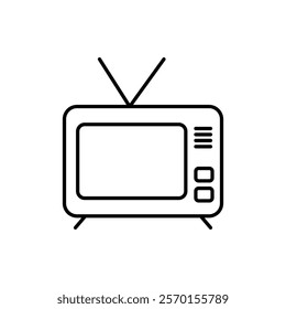 Television icon Vector logo set flat