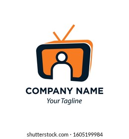 Television Icon Vector Logo Template, EPS 10.