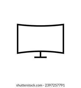 Television icon vector or monitor computer illustration logo template in trendy style.
