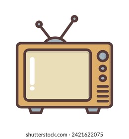Vector de icono de televisión en diseño de moda