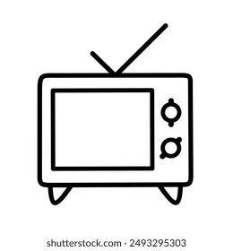 television icon vector on white background