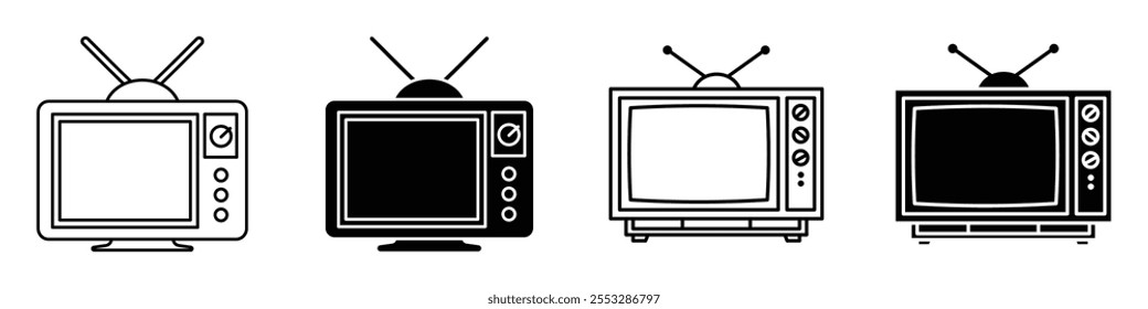 Conjunto de Vector de icono de televisión. EPS10