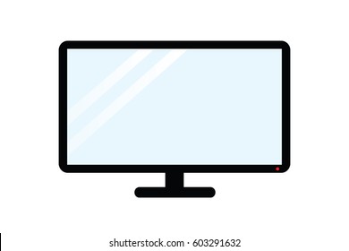 Television icon vector, Television shiny