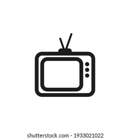 Television Icon Vector. Simple Monitor Sign