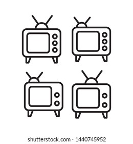 television icon vector in simple style