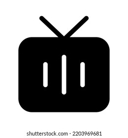 Illustration zum Design von Fernsehsymbolen