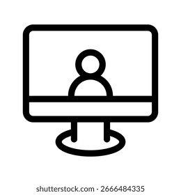 Television Icon Vector Symbol Design Illustration