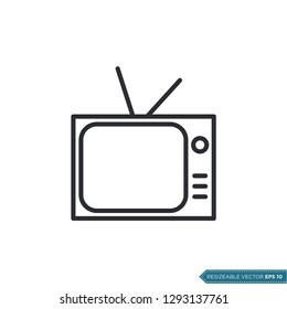 Television Icon Vector Template
