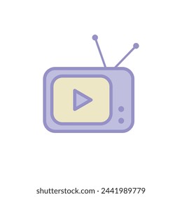 Diseño de ilustración vectorial de iconos de televisión