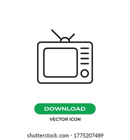 Television icon vector. TV sign