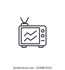 Television icon. vector.Editable stroke.linear style sign for use web design,logo.Symbol illustration.