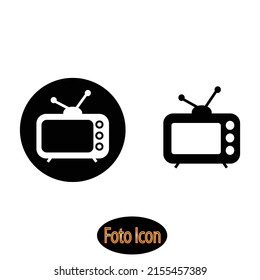 television icon with white background