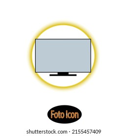 icono de televisión con fondo blanco