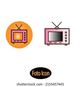 television icon with white background