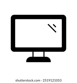 Icono de televisión con fondo blanco Vector Ilustración de stock