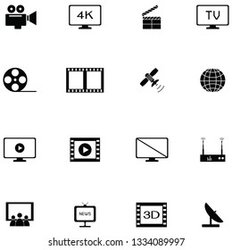 television icons set