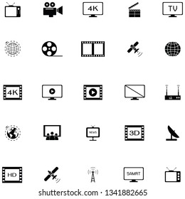 television icons set