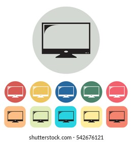 Television icons set.Vector illustration
