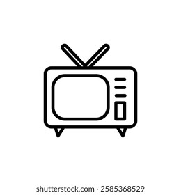 television iconVector illustration in black