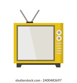 Television illustrated on white background