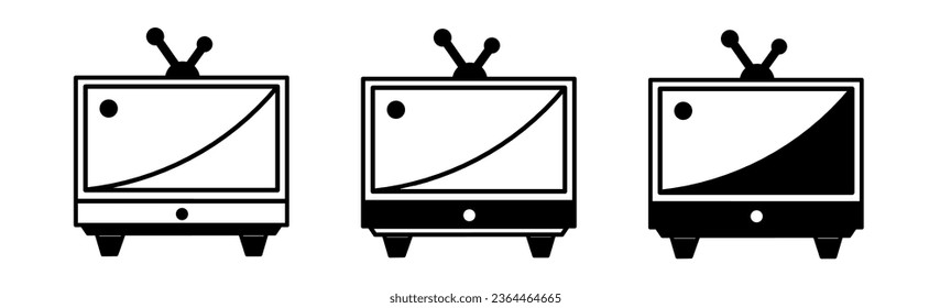 Television illustration. Television icon vector set. Design for business. Stock vector.