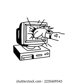 television illustration vector with concept