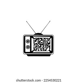 television illustration vector with concept