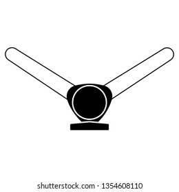 Television indoor antenna on a white background. Vector illustration